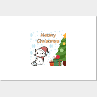 meowy christmas | merry christmas | happy holiday Posters and Art